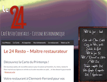 Tablet Screenshot of le24-restaurant.com